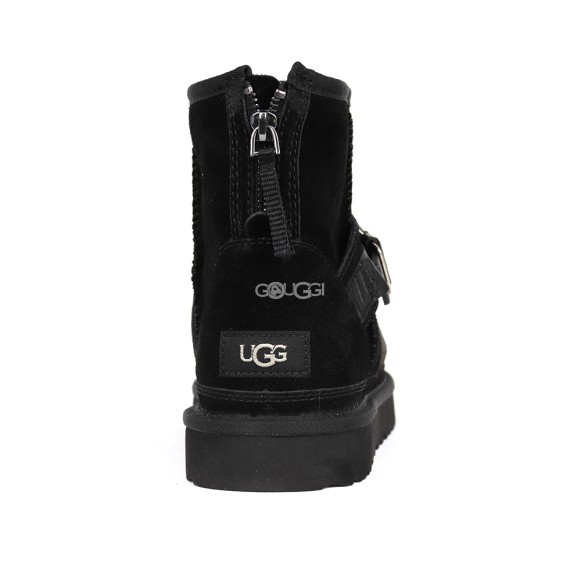 Men`s UGG Classic Ultra Mini Hybrid Strap Short Boots Black