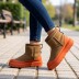 Женские мини угги с галошами Ugg Classic Mini Weather Hybrid Orange (Угг Классик мини хабрид оранжевые)
