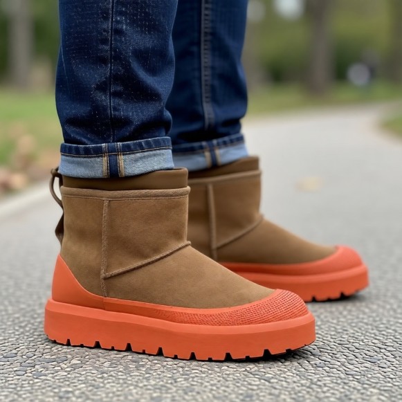 Мужские мини угги с галошами Ugg Mens Classic Mini Weather Hybrid Orange