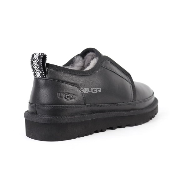 Ugg Mens Slippers Flex Leather Black
