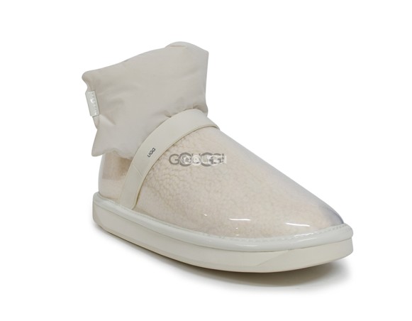 Clear Quilty Boots White
