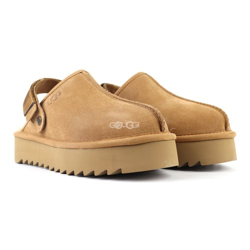 Goldenstar Clog Platform Chestnut