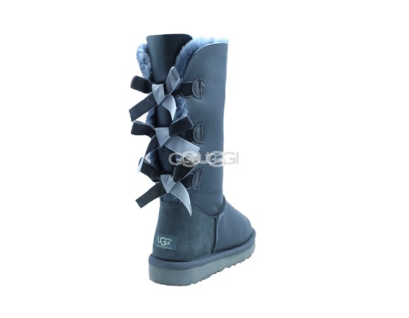 Bailey Bow Tall Metallic Grey