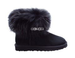 Mini Fox Fur Black