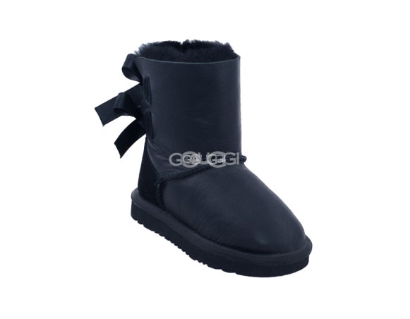 Kids Bailey Bow Metallic Black